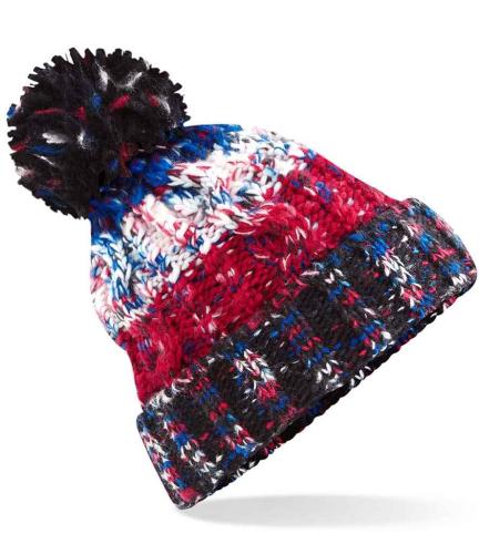 Beechfield Corkscrew Pom Pom Beanie - ACD - ONE